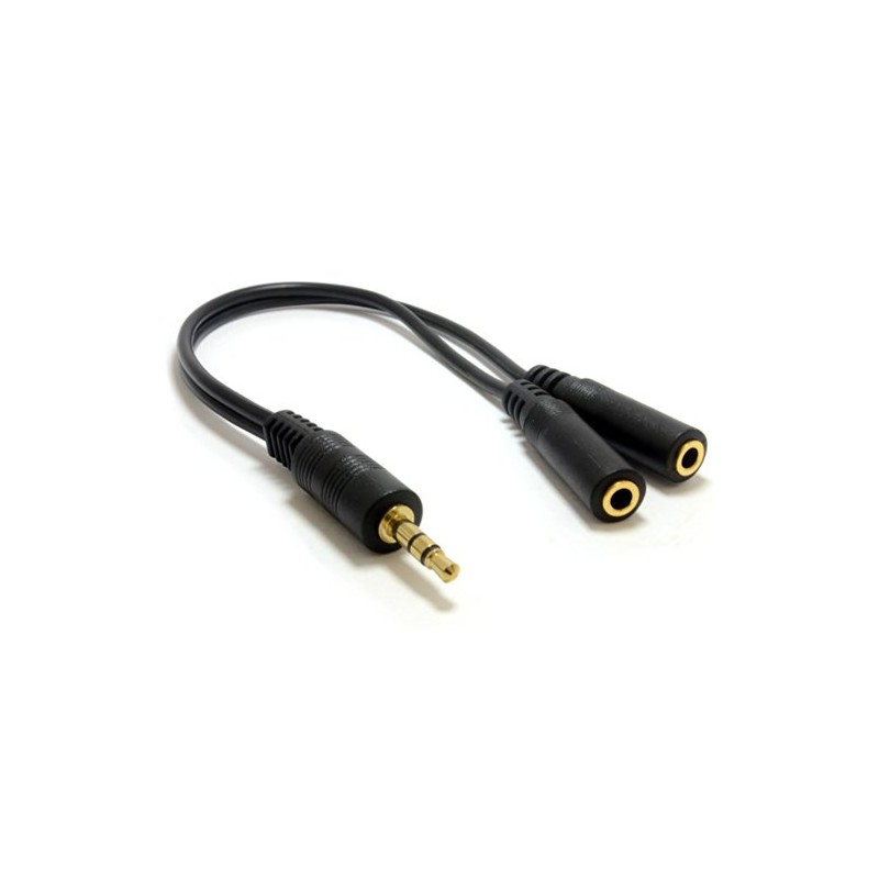 kenable 3.5mm Stereo Jack Splitter Adapter Cable Lead Gold 20cm