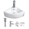 Small Bathroom Sink Wall Mounted Basin Triangle Corner Mini Sink