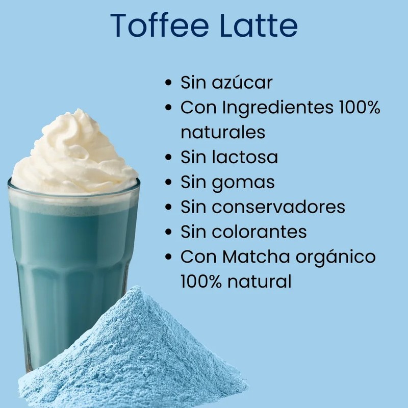 Blue Matcha Latte Con Matcha Orgánico Y Sin Azúcar 500g