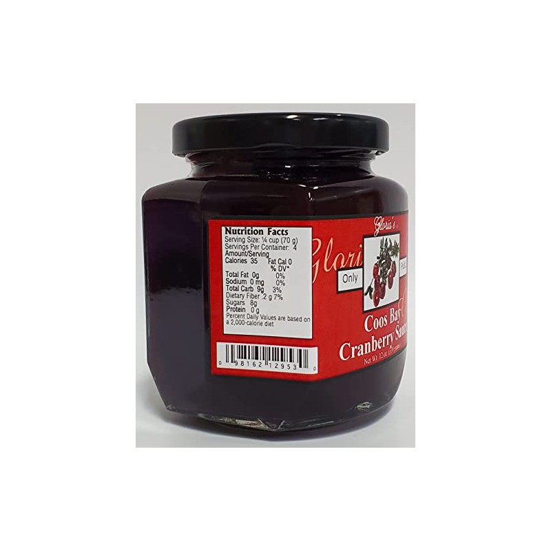 Cranberry Sauce by Gloria's Gourmet: (12 oz. jar) Oregon Made