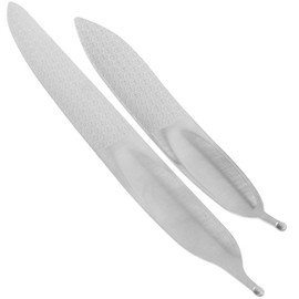 TEHAUX 2pcs Stainless Steel Nail File Professional Nail Files Metal Nail File Nail Files Buffer Nail Buffering Files Diamond Nail File Manicure Art Tools Nail Clippers Travel Frosted