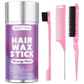 Sweet View Hair Wax Stick & Brush for Tame Flyaways and Frizz