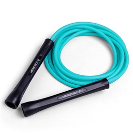 HEREROPE PVC Skipping Rope 6 mm Rope Skipping for Men & Women, Fitness, Speed, Cardio Training, Boxing, with Unbreakable Handles and Tangle-Free Rope, Adjustable Jump Rope for (Turquoise)
