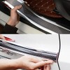ETOPARS Car Door Sill Protector Strips Carbon Fiber Silver Auto