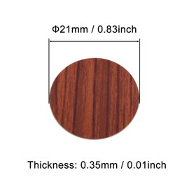 VictorsHome Self-Adhesive Screw Hole Stickers PVC Cover Caps Dustproof for Wooden Furniture Cabinet 21mm 2 Sheets/108 Pcs Red Walnut