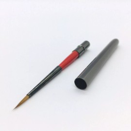 XDT 1Pc Round Tip Nail Makeup Art Brush #000 Metal Handle 100% Red Kolinsky Sable