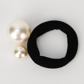 Pearl double bell hair tie / 진주 쌍방울 머리끈