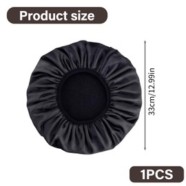 Shower Caps,Hair Cap Waterproof Women Bath Hat,Terry Bathing Extra Large Hats,Ladies Reusable Shampoo Showercap,Women's Towelling Bonnet Lined Deep,Black Protection Sauna Steam Accessories,For Girls