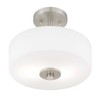 Tawson Abra 2-Light Semi Flush Mount Light with Etched Glass