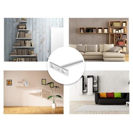 1 Pair of Floating Shelf Brackets for Wall Board, Floating Shelf Invisible Wooden Shelf Holder 5 Inch - Shelf Brackets Invisible for Hanging Shelf Bookshelf | 121 mm Shelf Support Concealed - T Shelf