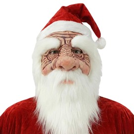 Santa Cosplay Mask, Real Santa Mask, Mustache, Mask, Mustache, Santa Beard, Costume, Santa Claus