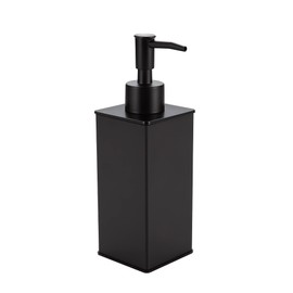 BGL Black Soap Dispenser, Refillable Square Soap Dispenser with Premium Aluminium, Rustproof Countertop Soap Dispenser for Bathroom, Kitchen, Home, Hotel – 240 ML