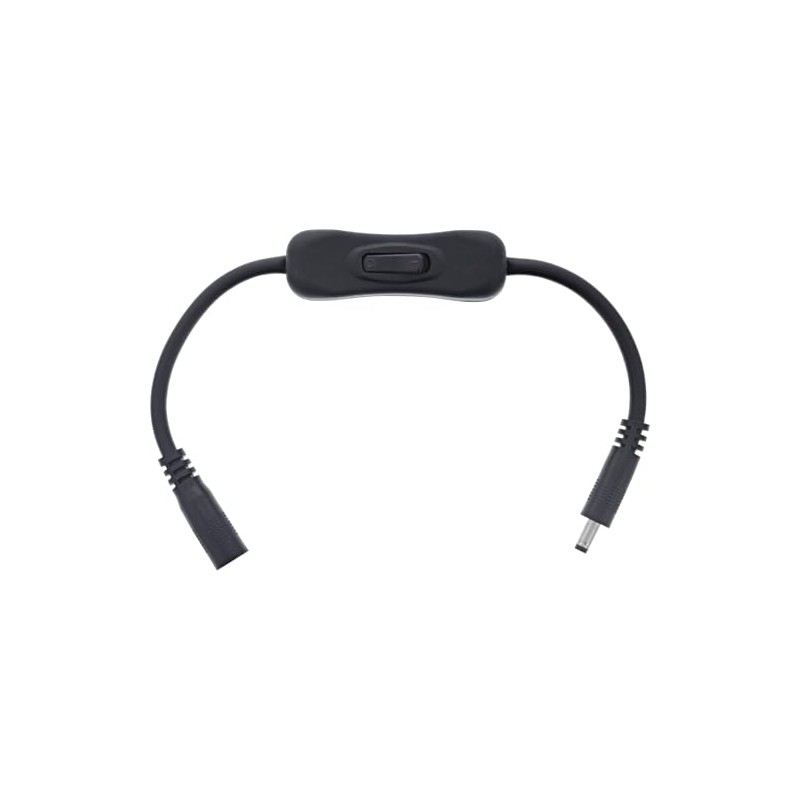 InLine® DC Cable with Switch, DC Male/Female 5.5 x 2.10