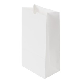 Restaurantware Bag Tek 12lb Paper Bags 100 Disposable Lunch Bags - Large For Lunches Sandwiches And Snacks White Paper Kraft Paper Bags For Shopping Party Favors Or Gifts