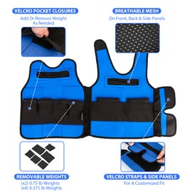 Toggloo Weighted Vest for Kids, Adjustable Compression Vest for Kids, Compression Vest for Kids with ADHD and Autism Includes 6 Removable Weights, Small, Ages 2-4
