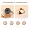 CLCTK 4 Pack Glass Cabinet Knobs and Pulls, Oval Crystal