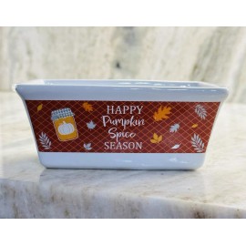 Royal Norfolk Mini Loaf Pan Fall Autumn Harvest  Oven & Micro & Dishwasher Safe