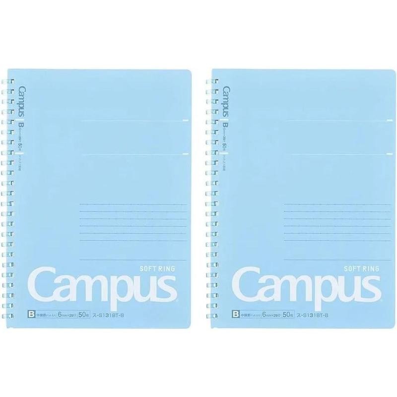 Campus Soft Ring Notebook, Semi-B5, B 6mm Dot Ruled, 34
