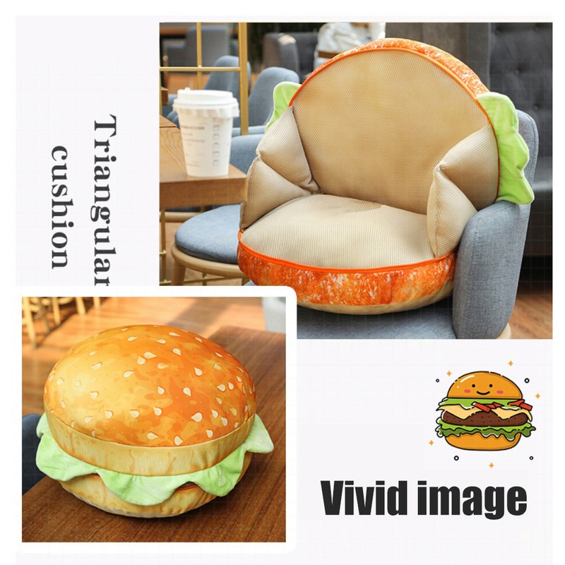 Simulation Bread Burger Shape Pillow Cute Food Plush Pillow Soft