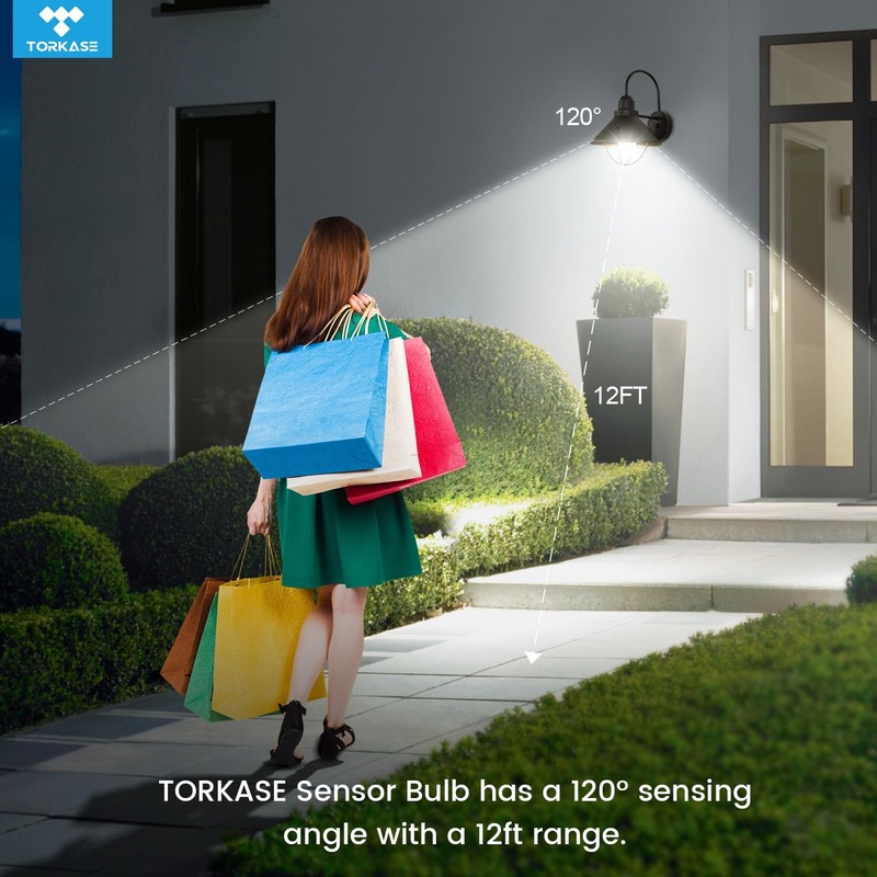 Motion Sensor Light Bulbs, 13W (100Watt Equivalent), Motion Activated Dusk
