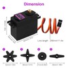 4 Pack MG996R Servo Motor, 55g Fully Copper Gear High