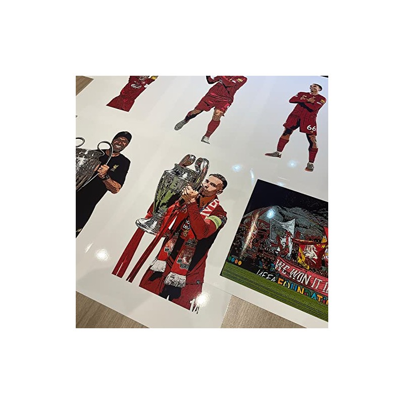 Liverpool FC Print - Classic Football Kits (A4 Print)