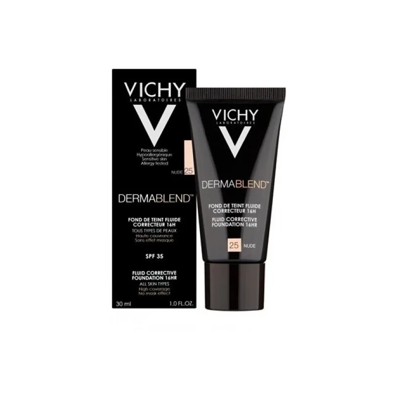 Base Vichy Maquillaje Fluida Alta Cobertura T25 Dermablend