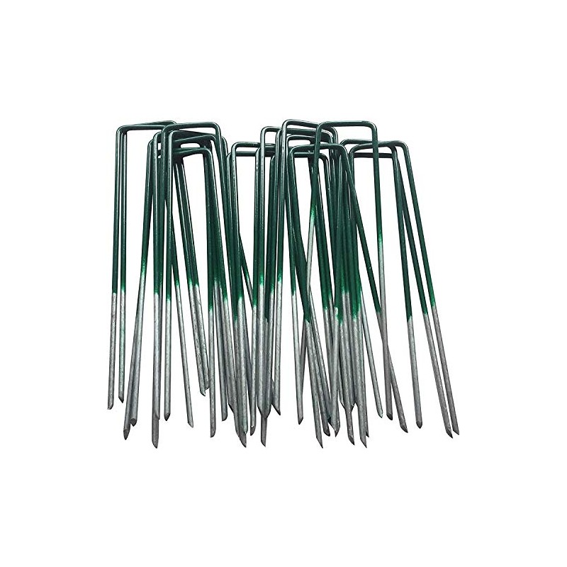 G&B Garden Half Green Artificial Grass Pegs to pin, astro