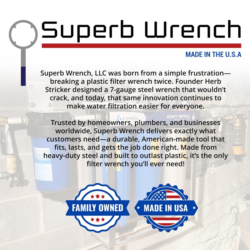 Superb Wrench SPBW-1 Heavy Duty Metal Water Filter Housing Wrench