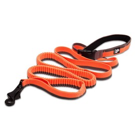 Hands Free Dog Leash,Bungee Leash Nylon Dog Lead with Soft Padded Waist Belt for Medium Dogs,Orange