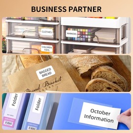 PUQU Q1 Label Maker Machine with 40x30mm Tape, All Free APP with 1000 Icons and 200 Templates, 2 Inch Portable Bluetooth Label Printer for Address, Barcode, Cable, Jewelry, Organizing, Storage, White