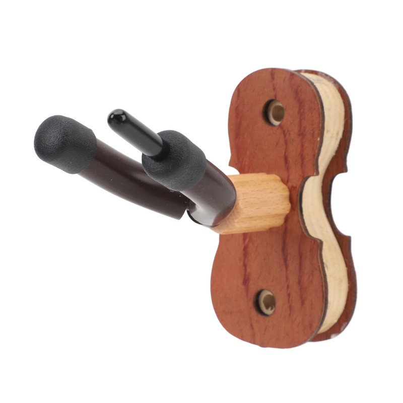 Violin Wall Mount with Bow Hook Wooden Viola Hanger Stand