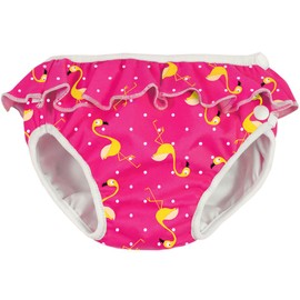 Imsevimse, Swim Nappy Aqua Nappy Pink Flamingo with Ruffle, Pink Flamingo