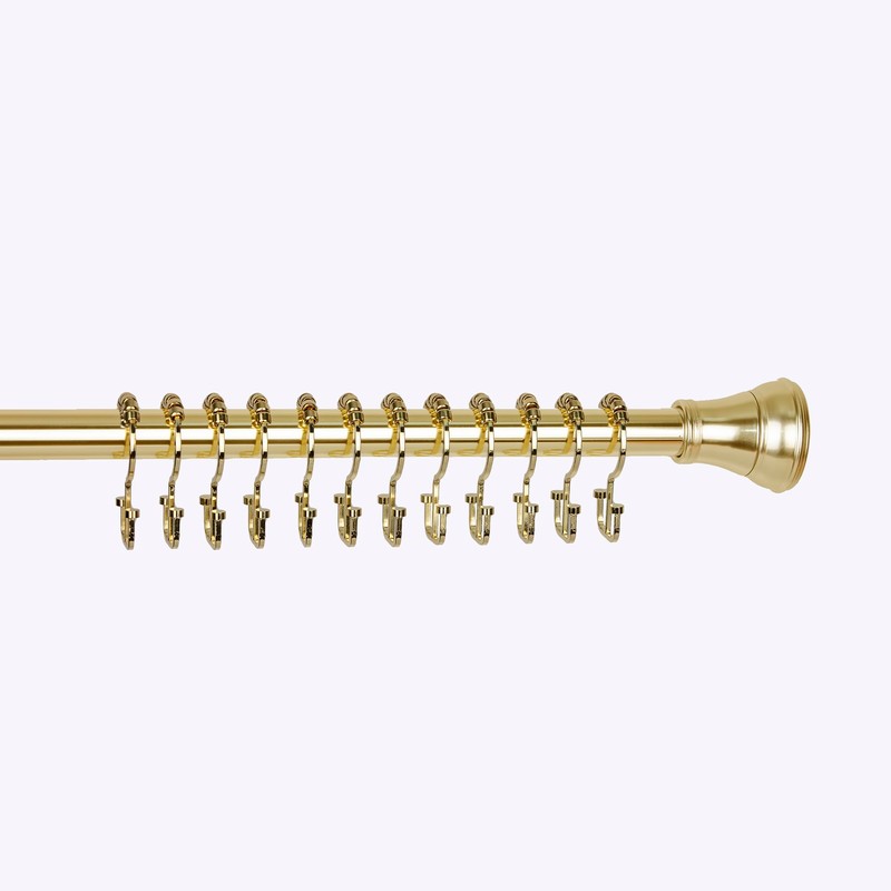 Utopia Alley HK1GD Deco Flat Double Roller Shower Curtain Hooks;