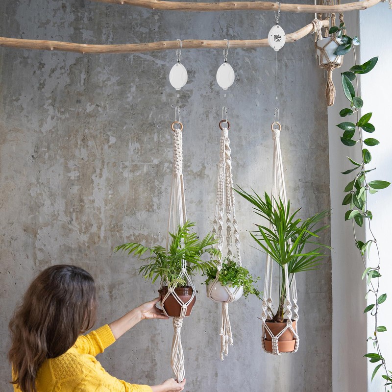 Plant Pulleys for Hanging Plants, Heavy Duty Retractable Hangers, 304