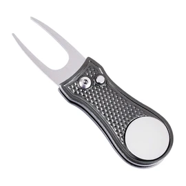 Mile High Life All Metal Foldable Golf Divot Tool with Pop-up Button & Magnetic Ball Marker (Gray Bone)