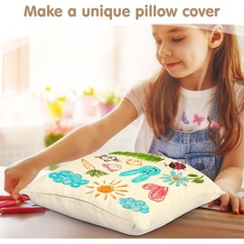 Sublimation Pillow Covers Blank 16x16 Inch BeigeThrow Pillow Cases Bulk for HTV Heat Transfer Vinyl Set of 6 Linen