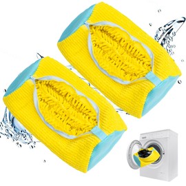LunaXia Laundry shoe bag - Shoe Washing Machine Bag - Laundry Shoe Bag for Washer and Dryer for All Shoe Types and Sizes - Yellow - Set of 2