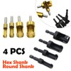 4Pcs Wood Plug Hole Cutter Bit Set Kit Dowel Plug