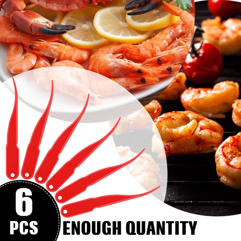 Gisafai 6 Pcs Shrimp Peeler Plastic Deveiner Cleaner Tool for