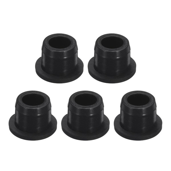 uxcell 5pcs Black Plug Hole 12-13mm/0.47-0.51" Rubber Button Plug Suitable