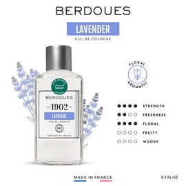 Berdoues 1902 Cotton Eau de Cologne | Clean, Fresh Laundry Scent Made in France | Room & Linen Spray with Bergamot, Musk & Orris Butter | Luxury Fragrance with Premium Quality Ingredients, 4.2 fl.oz