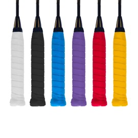 Badminton Racket Grips, 6 Roll Anti-Slip Sweat Tennis Racket Grip Tape for Badminton, Racquetball, Pingpong, Fishing Rod (6 Color)