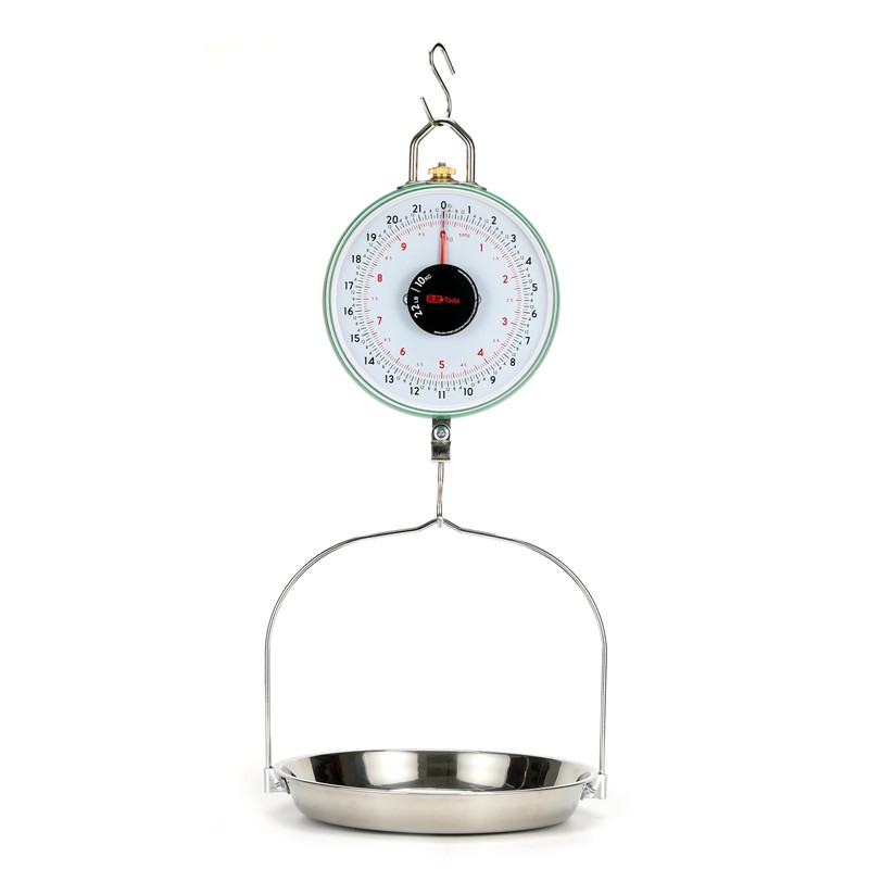 Tada 22LBS Double-Sided Display Mechanical Hanging Scale with Weighing Pan