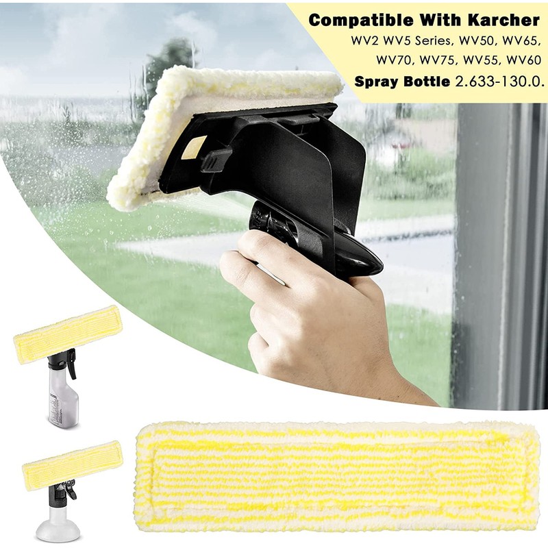 POFET 3 PCS Washable Microfibre Mop Cloth Window Vac Cleaning