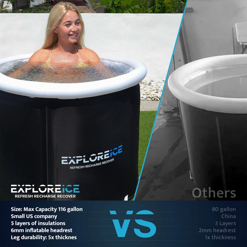 Explore Ice Bath Pro Max Extra Large Outdoor Athlete Cold