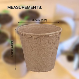 D.A.Y. Republic 36pc Fibre Seedling Pots for Starting Off Most Plants, Flowers & Vegetables - Biodegradable and Naturally Strong