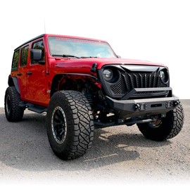 Custom Mesh Style Front Bumper Grille compatible with Jeep Wrangler JL JLU JT Gladiator 2018+
