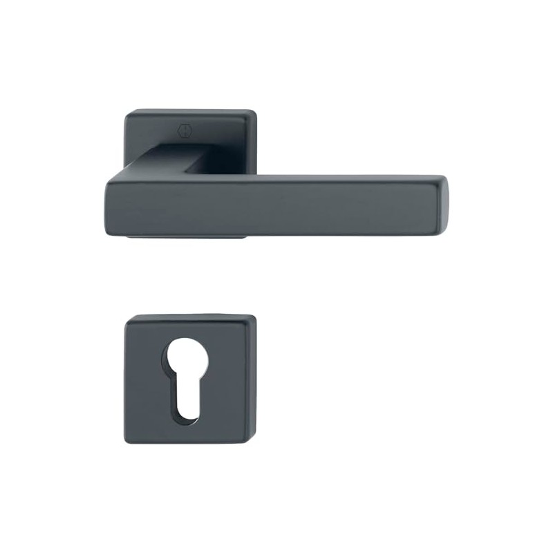 HOPPE 12248186 Lever 52-57, AL3 Handle Set Austin-on Rosette PZ,