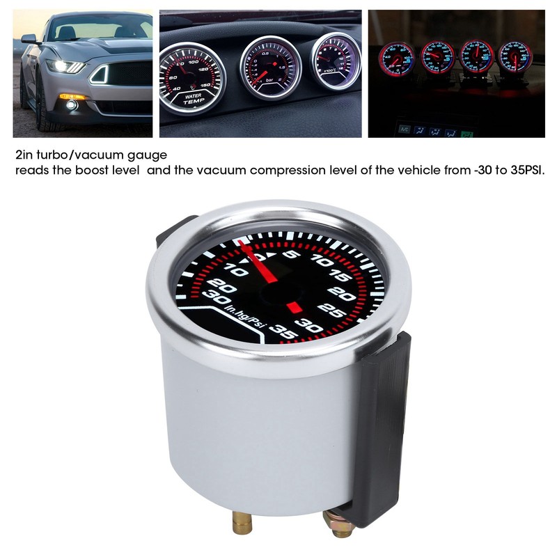 2in Turbo Boost Gauge -30-35PSI Red Pointer High Accuracy Meter